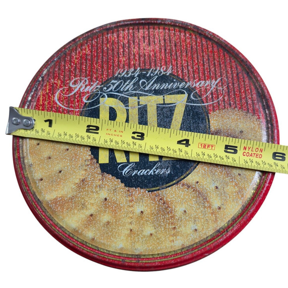 Ritz Crackers Collector Tin Vintage 1984 Nabisco 50th Anniversary USA 6"x6" - Picture 11 of 11
